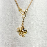 Evil Eye, Elephant, and Hindu Peace Symbol Charm Cluster