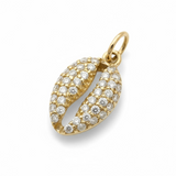 Gold & Diamond Shell Pendant