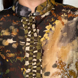 YV - Silk Top w/ Ruffles | Brown