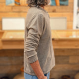 UN - Long Sleeve T-Shirt w/ Buttons | Ecru/Taupe
