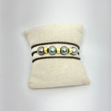 Triple Wrap Tahitian w/ Gold Roundel Bracelet