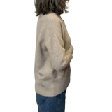 UN - Fox Wool V-Neck Pullover | Ecru Chine