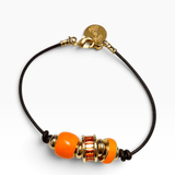 Enamel Bead Bracelet | Orange