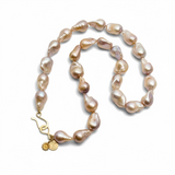 Pink Baroque Pearl Layering Necklace | 25"