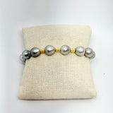 Tahitian Pearls w/ Gold Rondels Bracelet | 7"