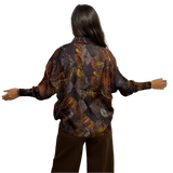 YV - Silk Shirt | Burgundy Floral
