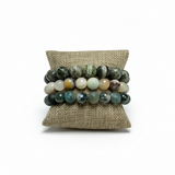 Semi-Precious Stone Bracelet Stack | Green