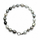 XL Tahitian Pearls w/ Diamond Ball & Clasp Choker | 18"