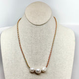 Edison Pearls on Metallic Cord Necklace
