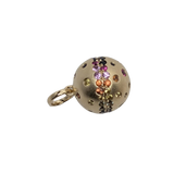 Gold Sphere Pendant with Semi-Precious Stones