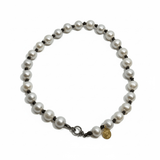 Freshwater Pearl Choker with Silver Pave Diamond Clasp | 16"