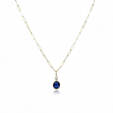Sapphire, Diamond, & 18K Gold Pendant