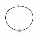 Silver Pave Diamond Ball Choker