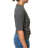 UN - Viscose Elbow Sleeve T-Shirt | Anthracite
