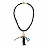 Under the Sea Charm Necklace | Black