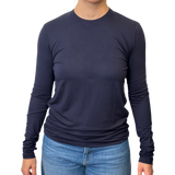 UN - Viscose Long Sleeve T-Shirt | Marine