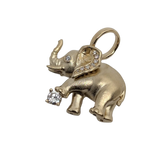 Gold and Diamond Elephant Pendant