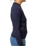 UN - Viscose Long Sleeve T-Shirt | Marine