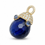 Lapis, Sapphire Drop, and Diamonds Pendant