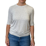 UN - Viscose Elbow T-Shirt | Gris Chine
