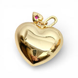 Gold Puffy Heart with Extra Small Gold Heart | Extra Large Size