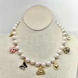 Edison Pearl Choker w/ Charms | Buddha | D
