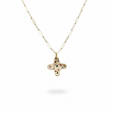 24K Gold w/ Mixed-Semi Precious Stones Pendant