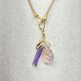 Gold and Crystal Dolphin and Semi-Precious Stone Charm Cluster