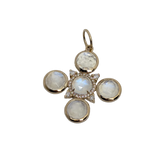 Gold, Moonstone, and Diamond Cross Enhancer