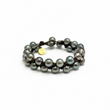 Tahitian Pearl Macramé Style Bracelet | 7.5 to 8.5"