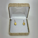 Diamond & 24K Gold Earrings