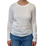 UN - 100% Cotton Long Sleeve T-Shirt | White