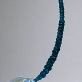 17” Blue London w/ Large White Freshwater Pearl