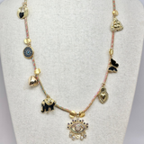 Evil Eye Charm Necklace | E | 24"