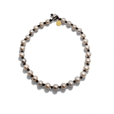 Petite Pearl Choker with Leather Knots | 4 Options | 16"