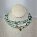 Opera Necklace | Labradorite & Amazonite | 62"