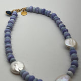 Opal and Freshwater Pearl Necklace | 16"