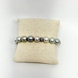 Tahitian Pearls w/ Diamond Rondel & Clasp Bracelet | 7.5”