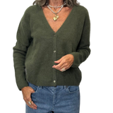 UN - Fox Wool Cardigan | Kaki