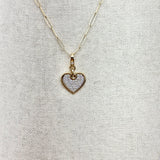 Gold & Diamond Heart Charm