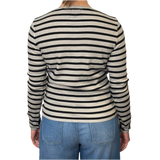 UN - 100% Cotton Long Sleeve Striped T-Shirt | Galet Noir
