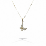 Gold & Diamond Butterfly Charm