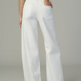 JJ - The Lou Lou Low Rise Wide Leg | Petite | White