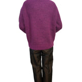 RO - Virgin Wool and Cashmere Knit Turtleneck Sweater | Fushia
