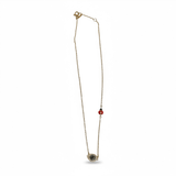 14K Evil Eye Necklace with Lady Bug