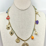 Evil Eye Charm Necklace | A | 21"