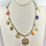 Evil Eye Charm Necklace | A | 21"