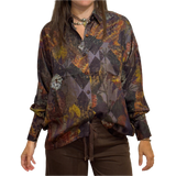 YV - Silk Shirt | Burgundy Floral