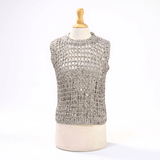 PS - Knitted Sweater Vest | Pearl Silver