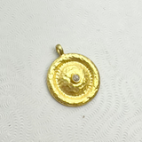 Gold & Diamond Disc Pendant